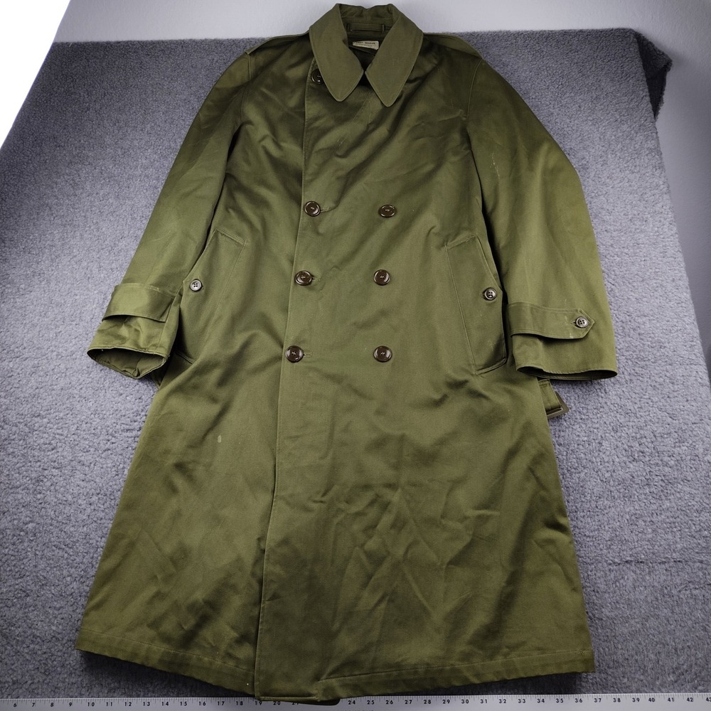 VTG 1958 Overcoat Cotton Sateen OG107 Mens Small Regular 1958 US Military